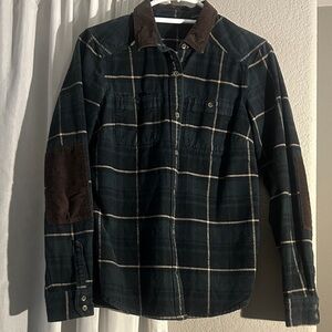 Eddie Bauer Women’s Plaid Button-Up Shirt with Accents